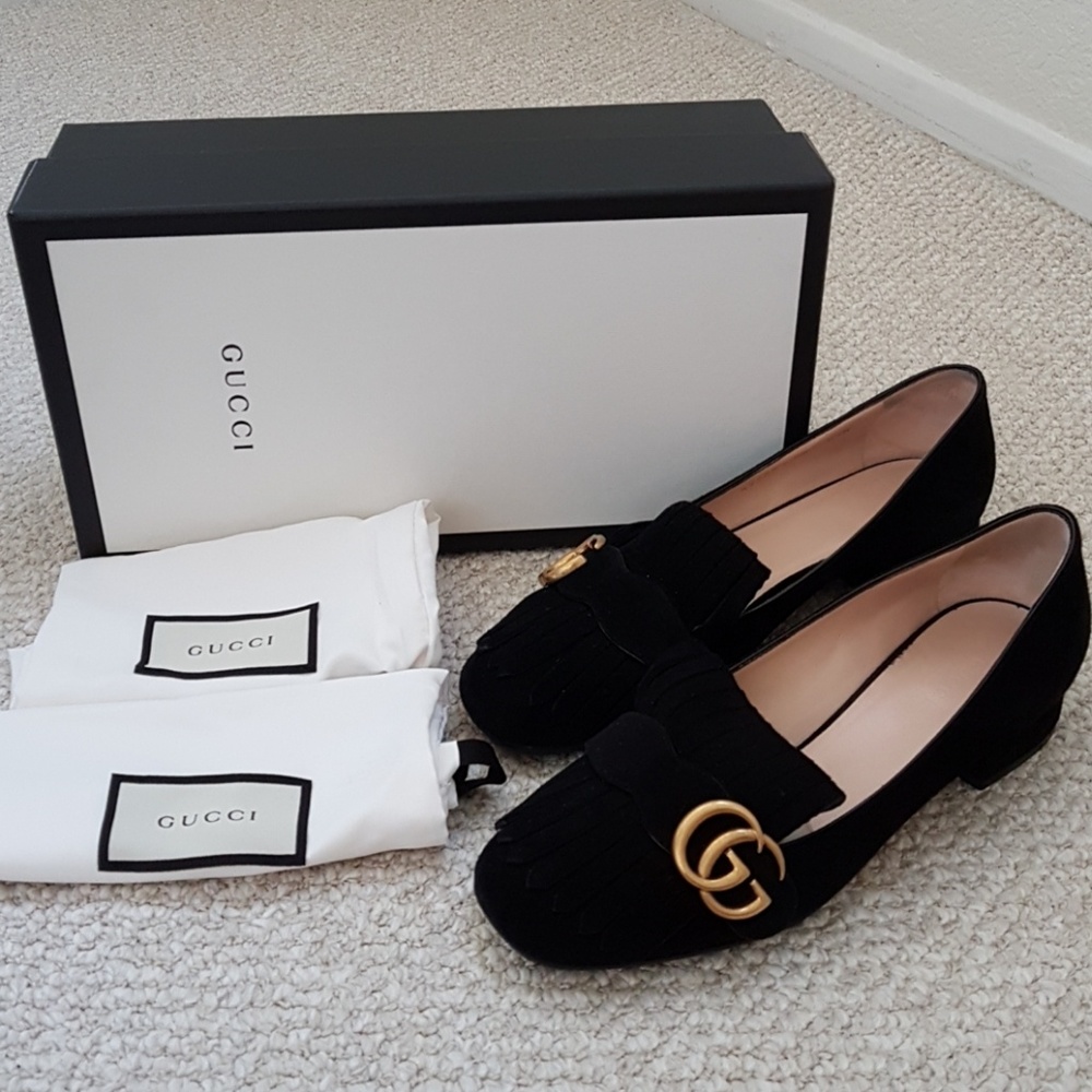 Gucci Marmont Suede Pumps Loafer